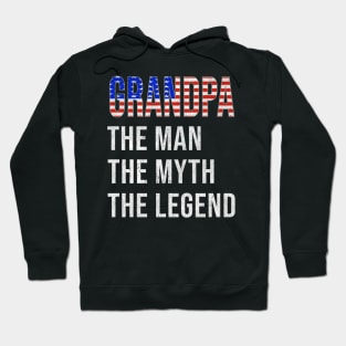 Grand Father American Grandpa The Man The Myth The Legend - Gift for American Dad With Roots From  USA Hoodie